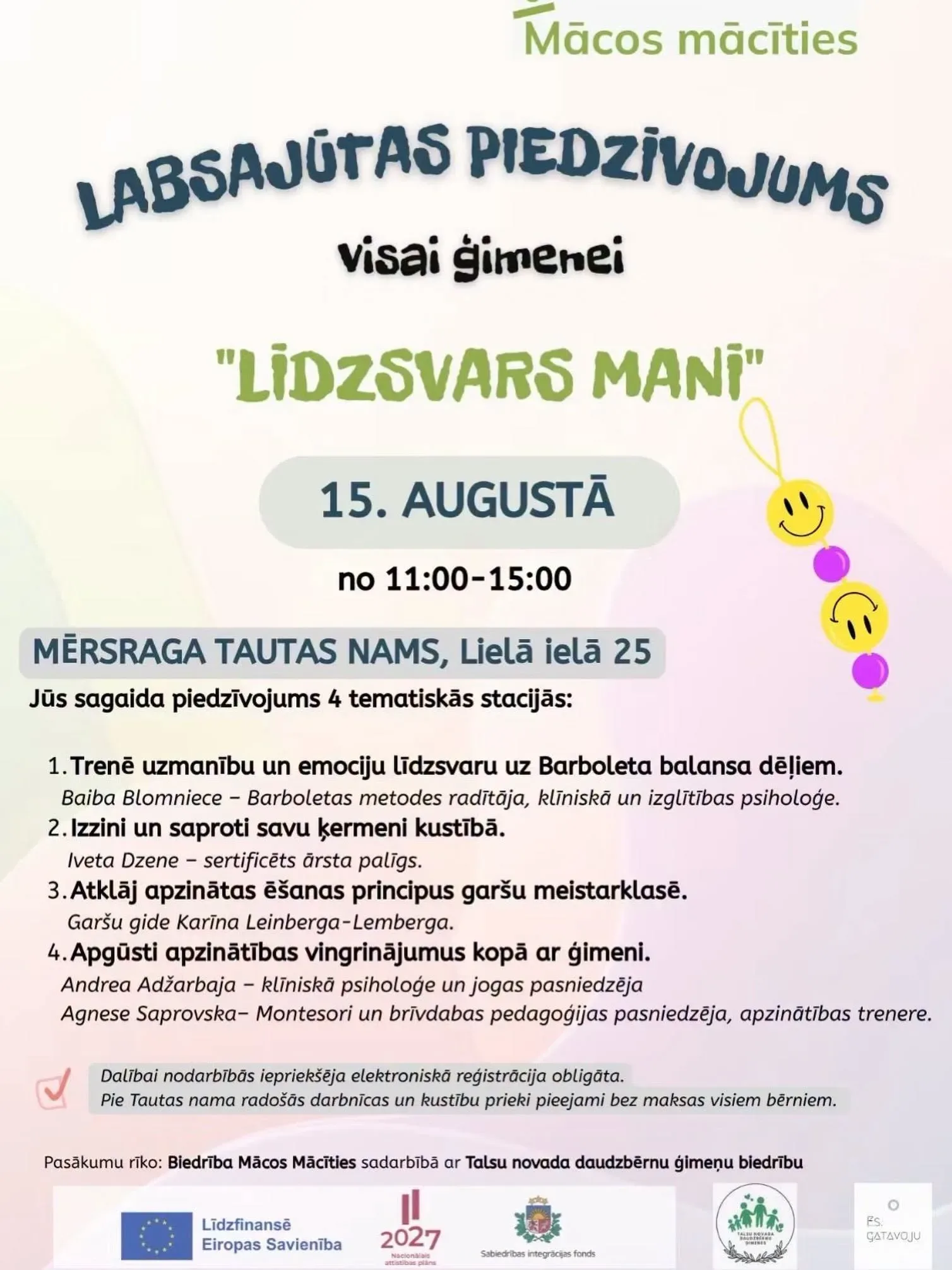 Labsajūtas piedzīvojums visai ģimenei "Līdzsvars manī"