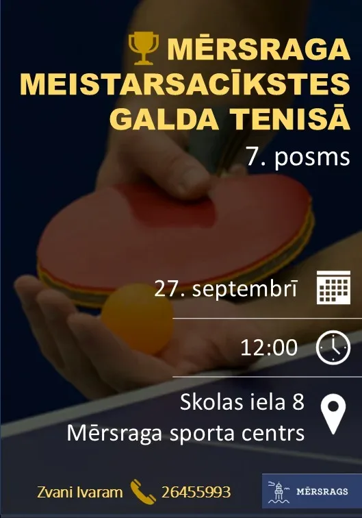 Mērsraga meistarsacīkstes galda tenisā, 7. posms