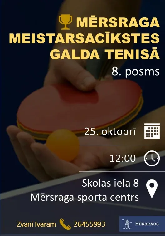 Mērsraga meistarsacīkstes galda tenisā, 8. posms