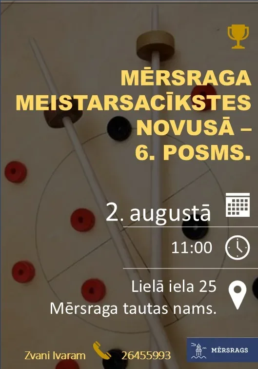 Mērsraga meistarsacīkstes novusā - 6.posms.